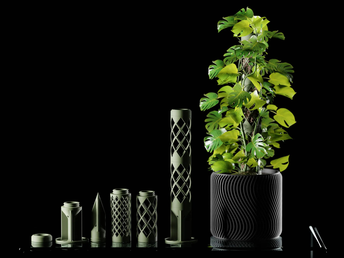 The Modular Tower for Moss Climbing Support